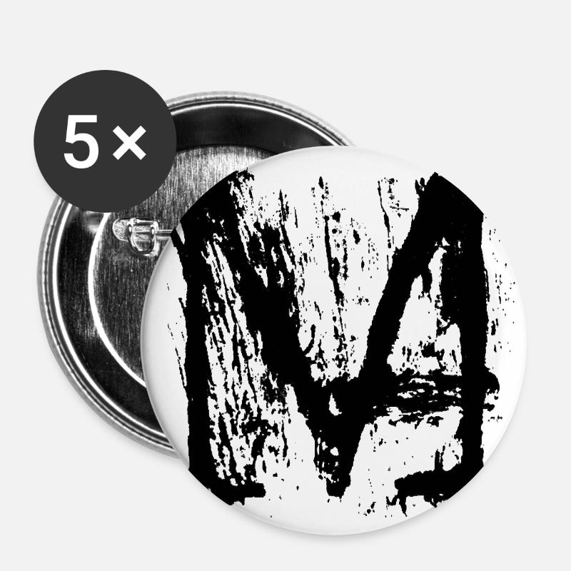 M - Buttons groß 56 mm (5er Pack) - Weiß