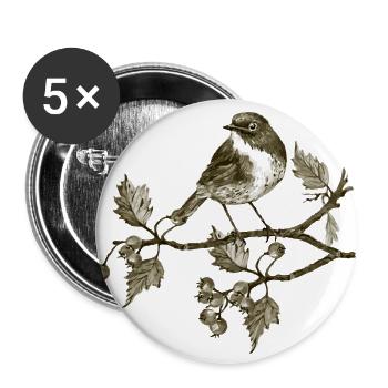 Bird - Buttons large 2.2''/56 mm (5-pack) - white - Front