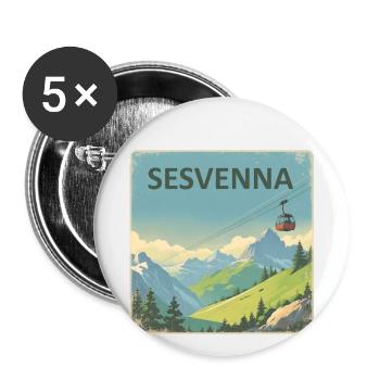 Sesvenna - Buttons large 2.2''/56 mm (5-pack) - white - Front