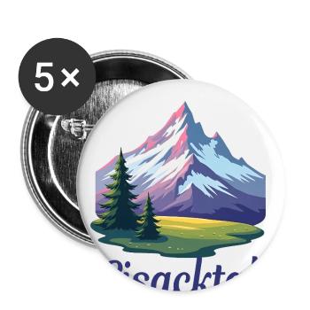 Valle Isarco - Buttons large 2.2''/56 mm (5-pack) - white - Front