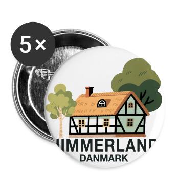 Himmerland Jutland Denmark - Buttons large 2.2''/56 mm (5-pack) - white - Front