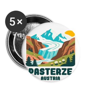 Pasterze Glacier - Buttons large 2.2''/56 mm (5-pack) - white - Front