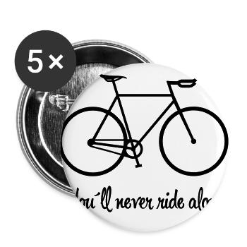 Fahrrad bike Radfahren Radeln Single speed Sattel - Buttons groß 56 mm (5er Pack) - Weiß - Vorne