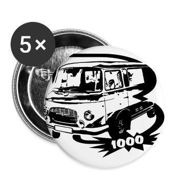Barkas B1000 Transporter - Buttons groß 56 mm (5er Pack) - Weiß - Vorne