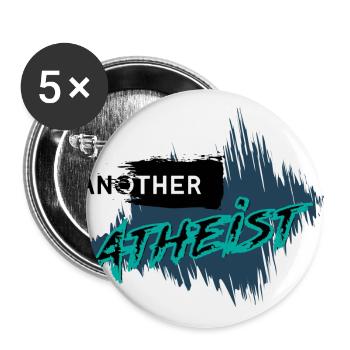 Another Atheist - Buttons large 2.2''/56 mm (5-pack) - white - Front