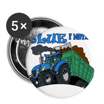 mouvement i bleu - Lot de 5 grands badges (56 mm) - blanc - Devant