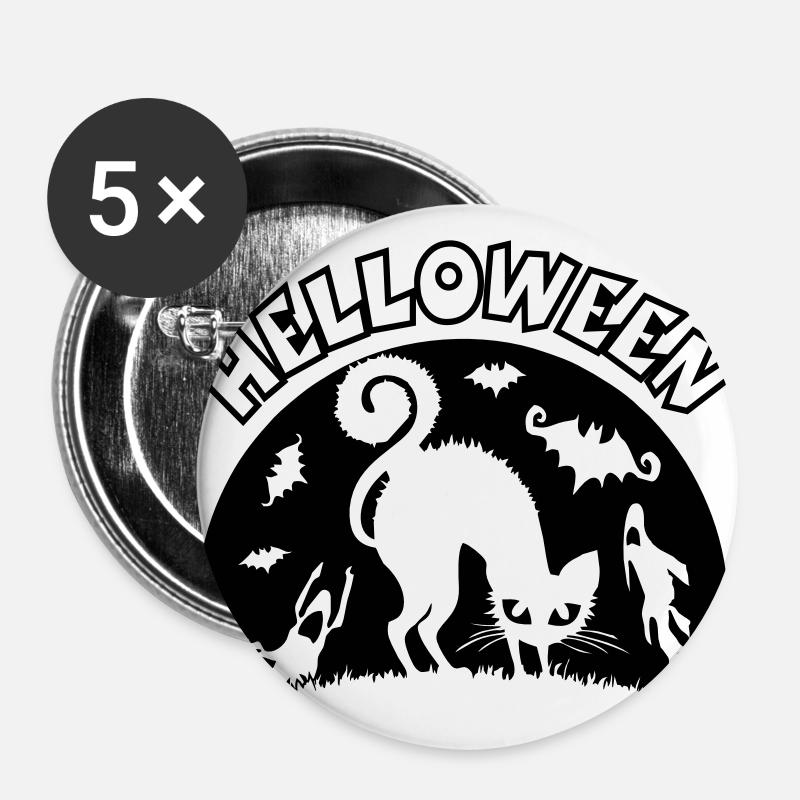 Helloween01 - Buttons large 2.2''/56 mm (5-pack) - white