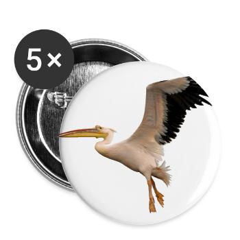 pelican pelicanbird bird1 - Buttons large 2.2''/56 mm (5-pack) - white - Front