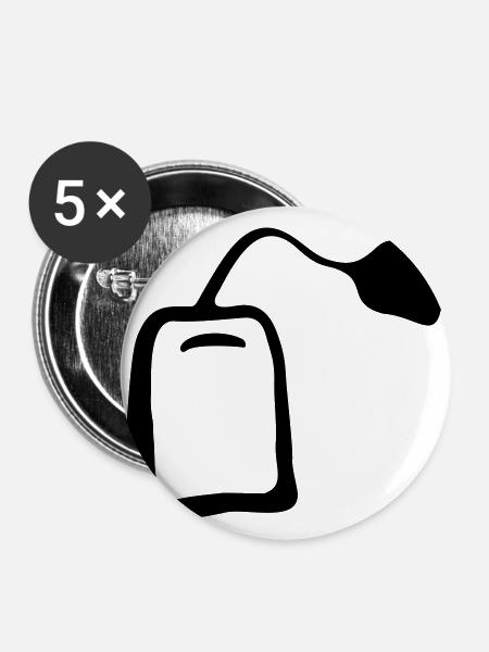 Teebeutel - Buttons groß 56 mm (5er Pack) - Weiß