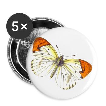 butterfly - Buttons large 2.2''/56 mm (5-pack) - white - Front