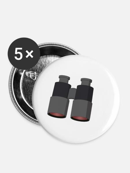 Fernglas - Buttons groß 56 mm (5er Pack) - Weiß