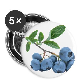 blueberry blueberry blueberry veggie veggie fru - Buttons large 2.2''/56 mm (5-pack) - white - Front