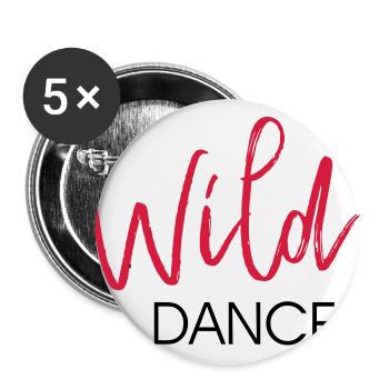 Wild DANCE - Dance Shirt - Buttons groß 56 mm (5er Pack) - Weiß - Vorne