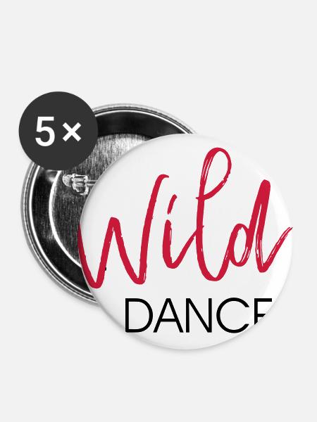 Wild DANCE - Dance Shirt - Buttons groß 56 mm (5er Pack) - Weiß