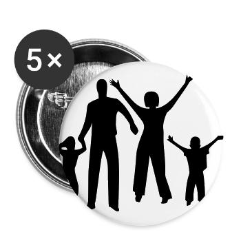 family person - Buttons large 2.2''/56 mm (5-pack) - white - Front