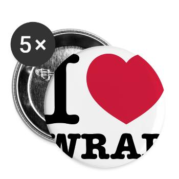 I love wrap - Buttons large 2.2''/56 mm (5-pack) - white - Front