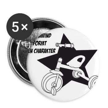roue 3 - Lot de 5 grands badges (56 mm) - blanc - Devant