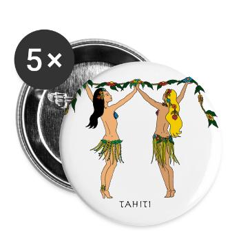Chloé in Tahiti - Buttons large 2.2''/56 mm (5-pack) - white - Front