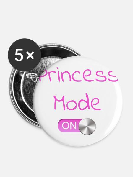 Princes Mode on Switch - Buttons groß 56 mm (5er Pack) - Weiß