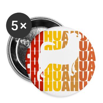 Chihuahua Chihuahua Chihuahua Chihuahua - Lot de 5 grands badges (56 mm) - blanc - Devant