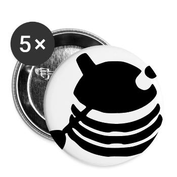 Dalek - Buttons large 2.2''/56 mm (5-pack) - white - Front