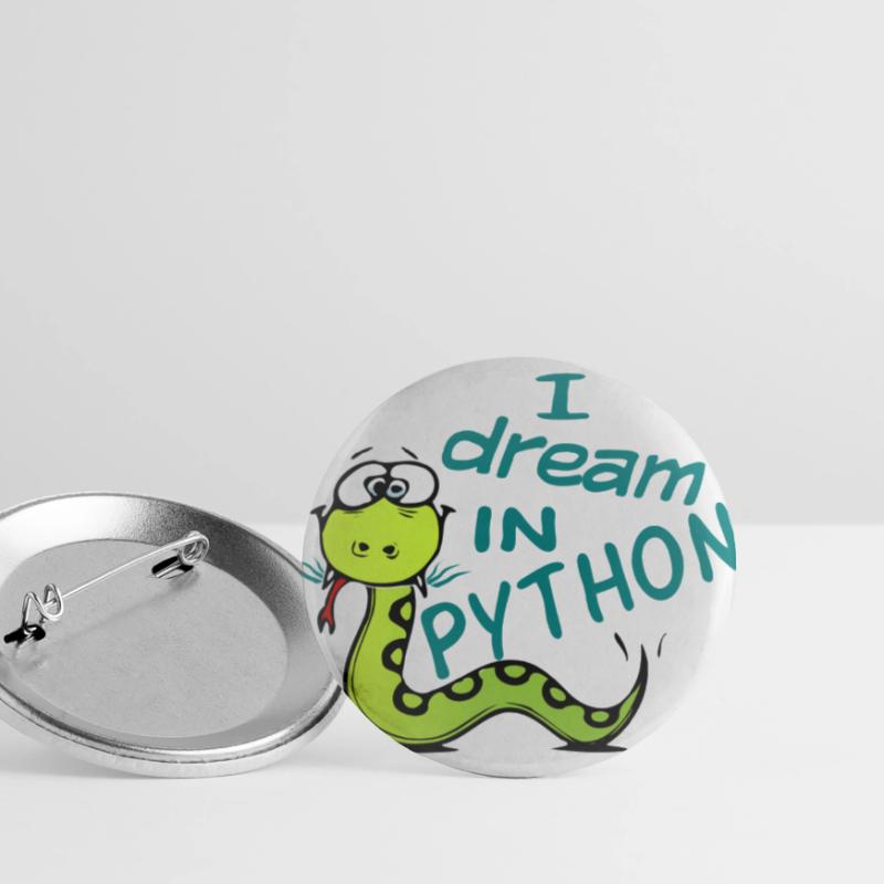 Programmeur Python Lot de 5 grands badges (56 mm)