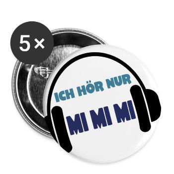 Ich höre nur MIMIMI - Buttons groß 56 mm (5er Pack) - Weiß - Vorne