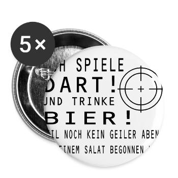 Darts Dart - Buttons groß 56 mm (5er Pack) - Weiß - Vorne