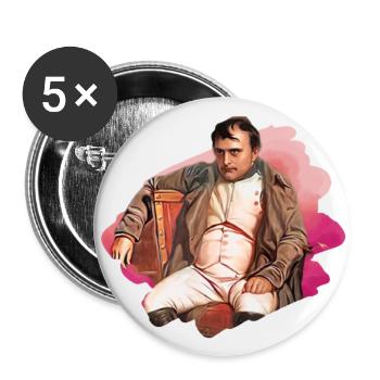 Napoleon Bonaparte sat down - Buttons large 2.2''/56 mm (5-pack) - white - Front