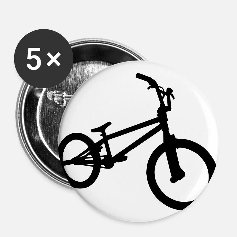 BMX - Buttons groß 56 mm (5er Pack) - Weiß