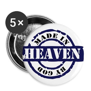 Made by God - Buttons large 2.2''/56 mm (5-pack) - white - Front