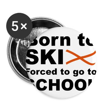 ski - Buttons groß 56 mm (5er Pack) - Weiß - Vorne