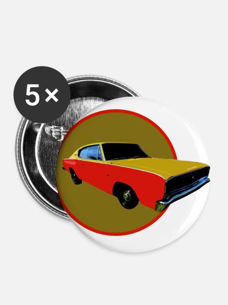 Klassiker - Buttons groß 56 mm (5er Pack) - Weiß