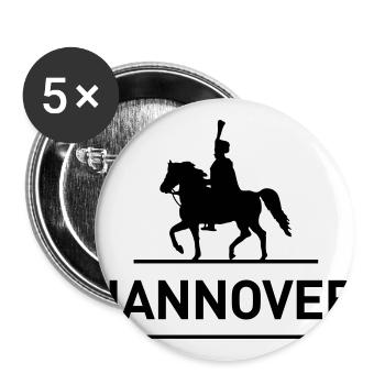 Roi de Hanovre - Lot de 5 grands badges (56 mm) - blanc - Devant
