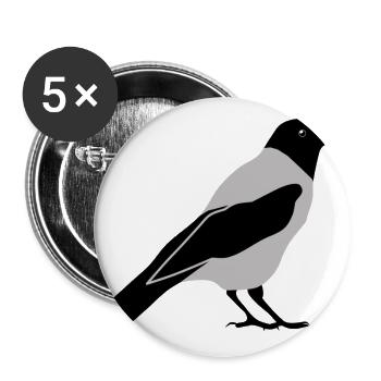 b i r d78 - Buttons groß 56 mm (5er Pack) - Weiß - Vorne