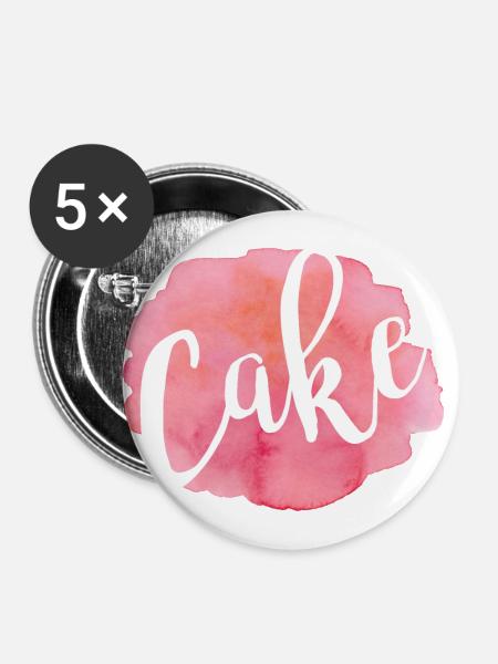 Cake - Buttons groß 56 mm (5er Pack) - Weiß