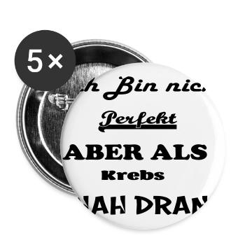 Sternzeichen Krebs - Buttons groß 56 mm (5er Pack) - Weiß - Vorne