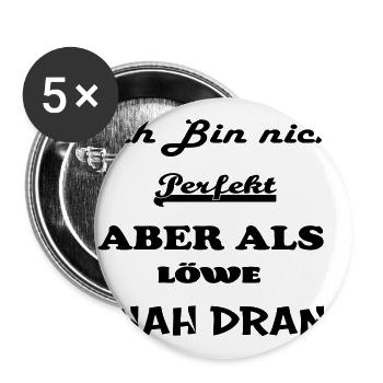 Sternzeichen Löwe - Buttons groß 56 mm (5er Pack) - Weiß - Vorne