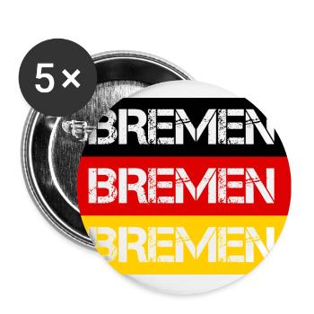 STADT BREMEN, DEUTSCHLAND - Buttons groß 56 mm (5er Pack) - Weiß - Vorne