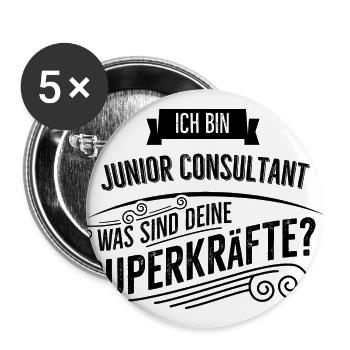 Junior Consultant - Buttons groß 56 mm (5er Pack) - Weiß - Vorne