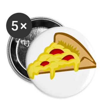 pizza pizzeria food food restaurant62 - Buttons large 2.2''/56 mm (5-pack) - white - Front