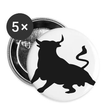 bull - Buttons large 2.2''/56 mm (5-pack) - white - Front