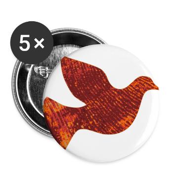 Red Dove - Buttons large 2.2''/56 mm (5-pack) - white - Front