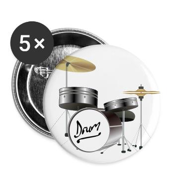 percussion - Buttons large 2.2''/56 mm (5-pack) - white - Front