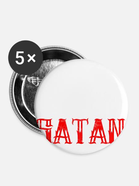 Heute nicht Satan!! - Buttons groß 56 mm (5er Pack) - Weiß