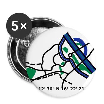 carte de la ville de Vienne Vienne - Lot de 5 grands badges (56 mm) - blanc - Devant