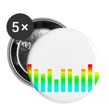 Music Is My Therapy - Buttons groß 56 mm (5er Pack) - Weiß - Vorne