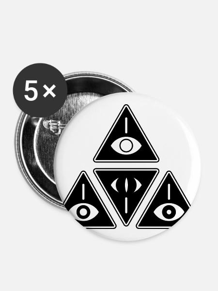 eyelluminati - Buttons groß 56 mm (5er Pack) - Weiß