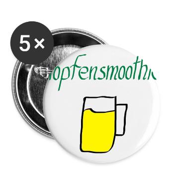 Hopfensmoothie Bier - Buttons groß 56 mm (5er Pack) - Weiß - Vorne