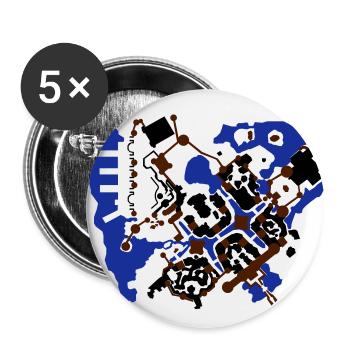 stormwind - Buttons groß 56 mm (5er Pack) - Weiß - Vorne